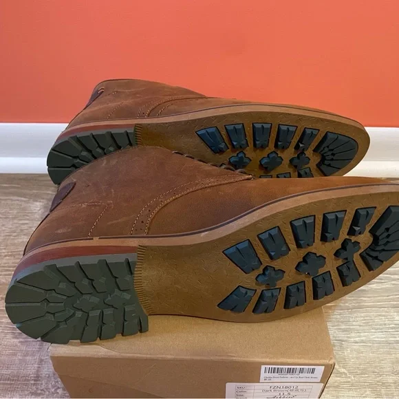 Men’s Chukka Leather Oxford Boots Mid-Top Casual Ankle Boot, Size 11.5 NWT Men main image 4